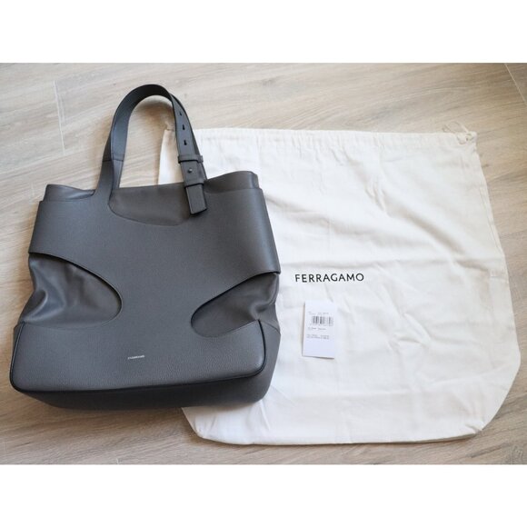NWT Ferragamo Grey Tote - Picture 1 of 6